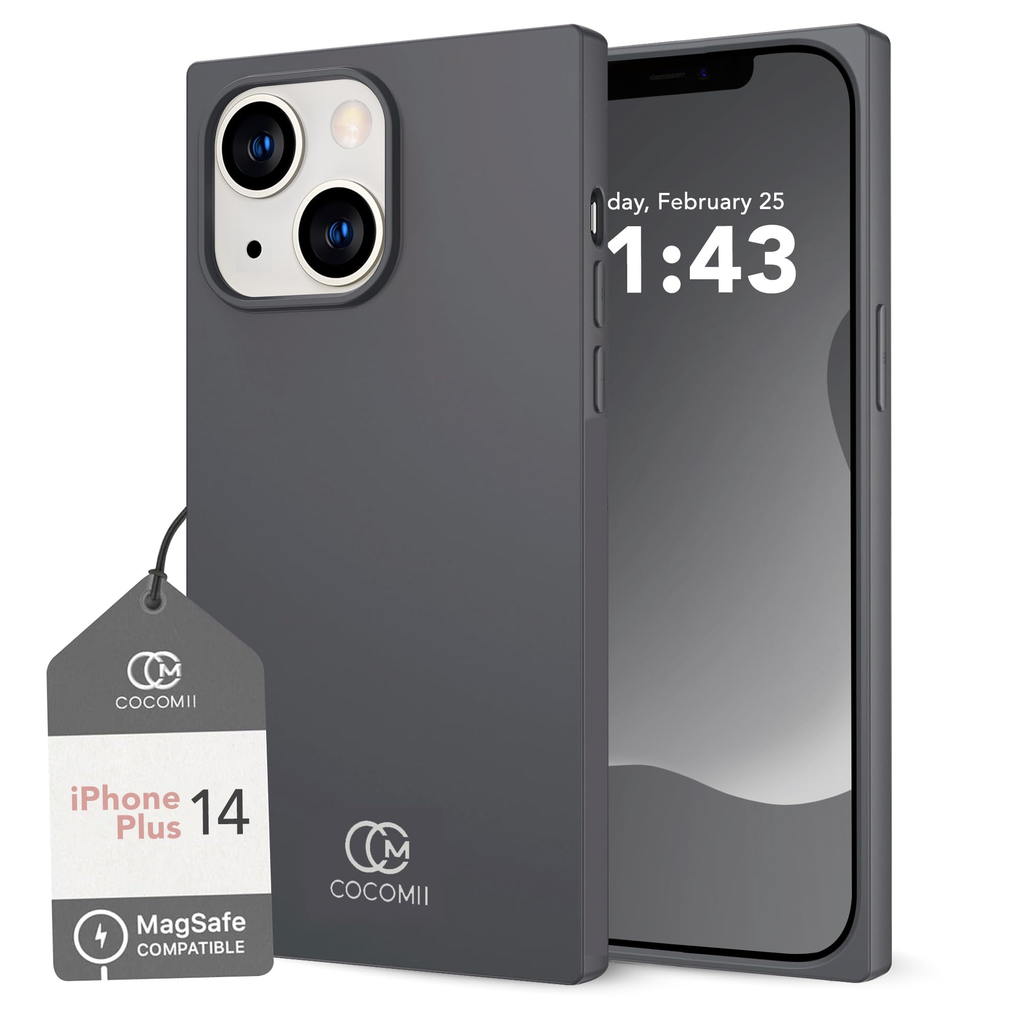 Coque silicone iPhone 14 Plus fine texture mate et doublure microfibre - 6