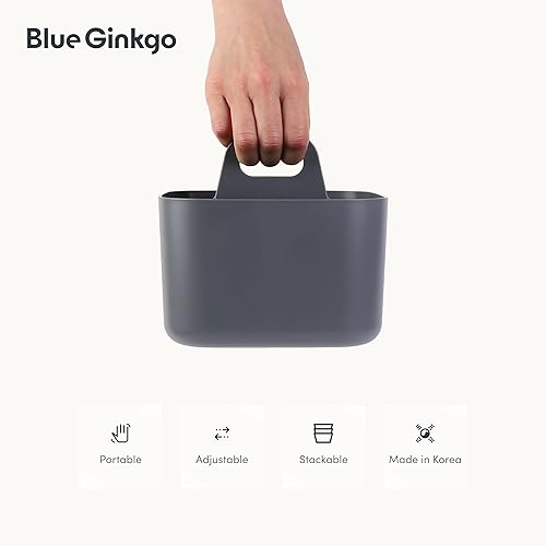 Miniatura 5 de BLUE GINKGO - Organizador apilable pequeño para baño, oficina, manualidades o suministros escolares, transportador portátil hecho en Corea