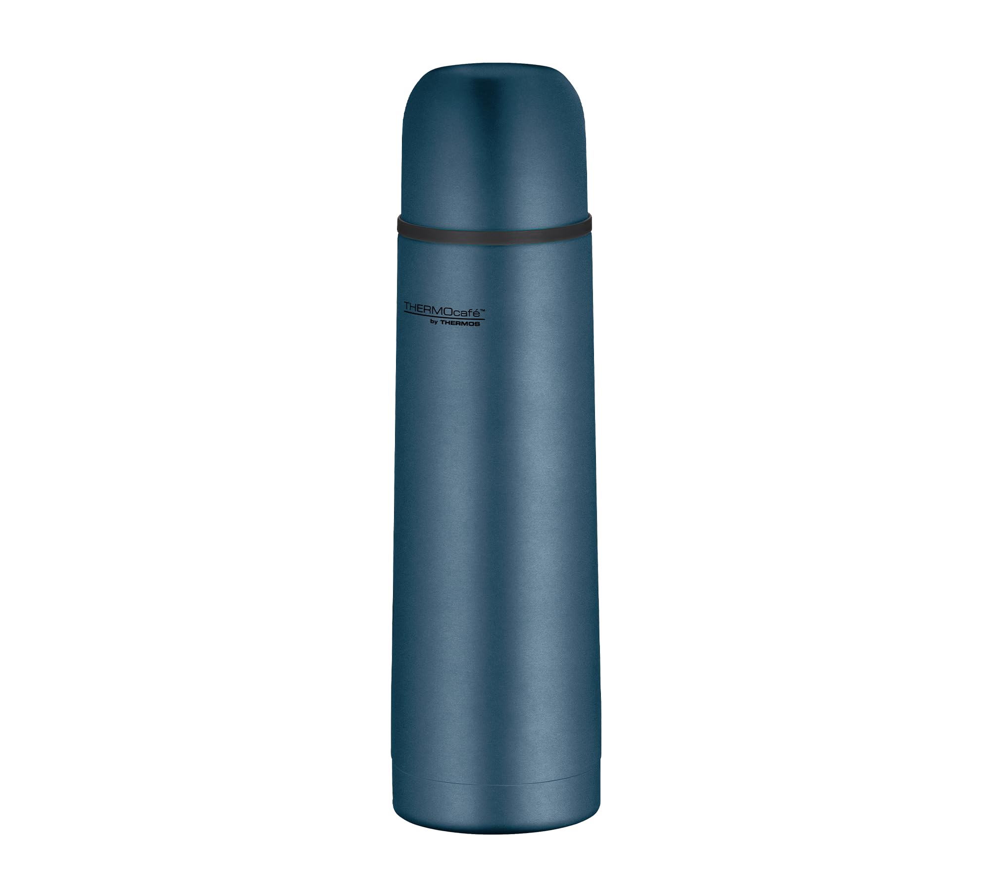 THERMOcafé by THERMOS TC Beverage Bottle Night Blue Mat 0.50 L, Thermos Flask with Stainless Steel Cup, 12 Hours Hot & 24 Hours Cold, Leak-Proof, for School, On The Go and Office