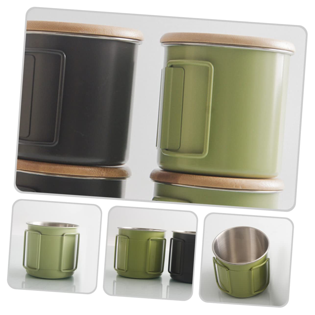 VANZACK 3stücke Campingbecher Mit Klappfunktion Faltbare Camping Tasse Für Outdoor-aktivitäten Reise Und Picknick Rostfreies Material Praktischer Trinkbecher Für Kaffee Bier Und
