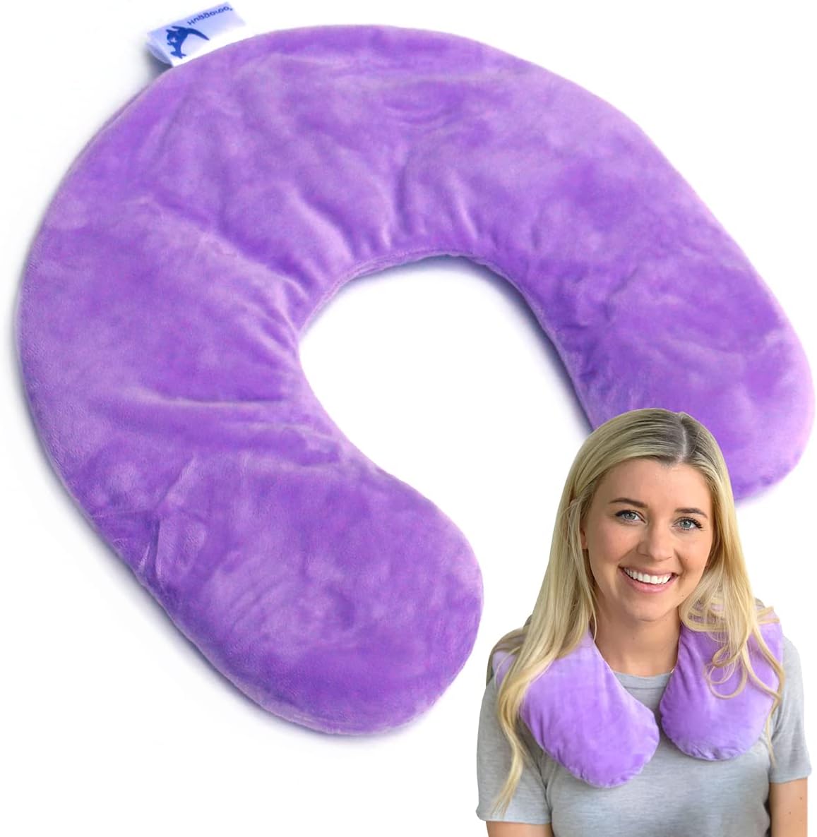 Huggaroo Cozy Neck Wrap Microwavable Heating Pad for Neck Cordless Warm Compress