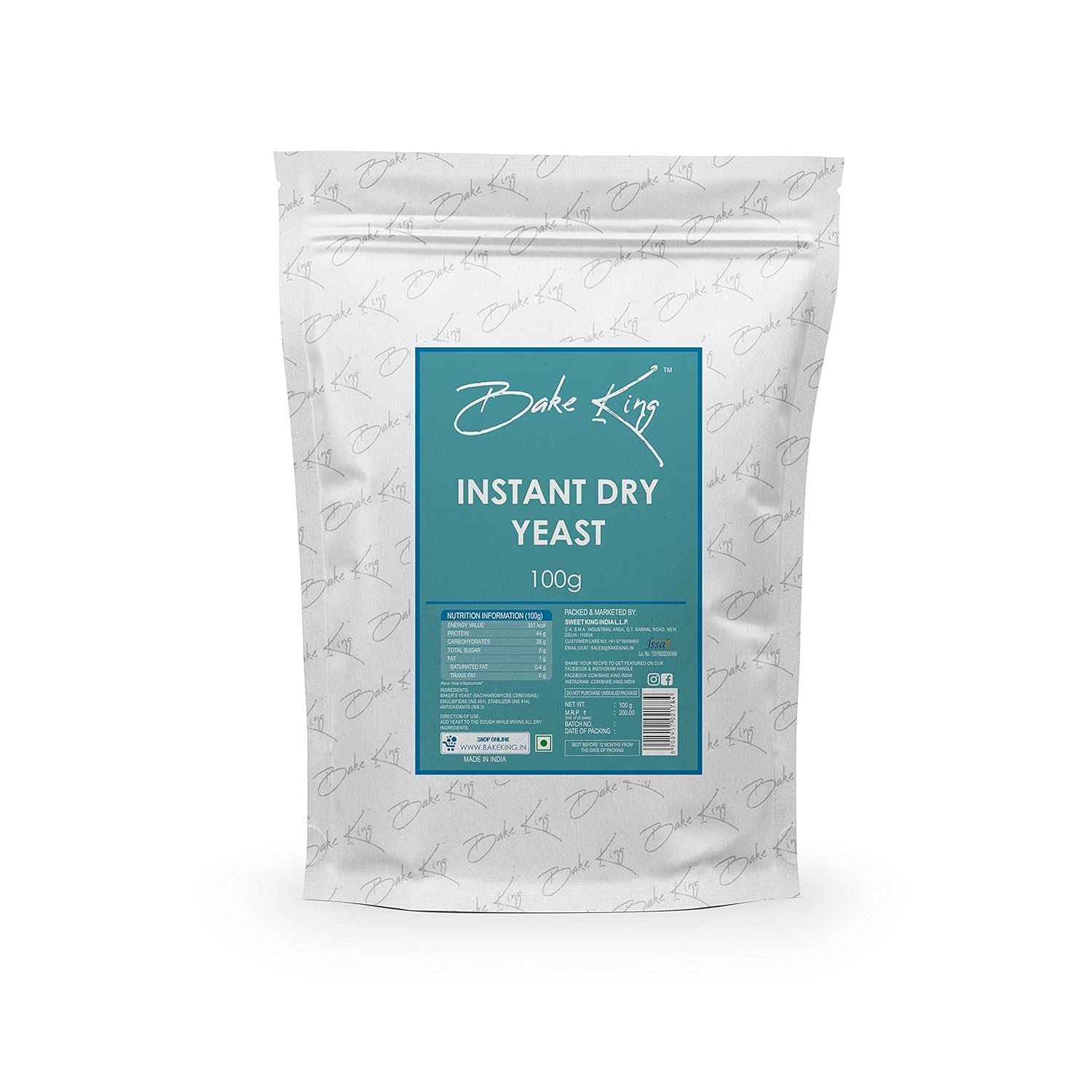 Instant Dry Yeast 100 GM Instant Yeast for Pizza Base & Baking