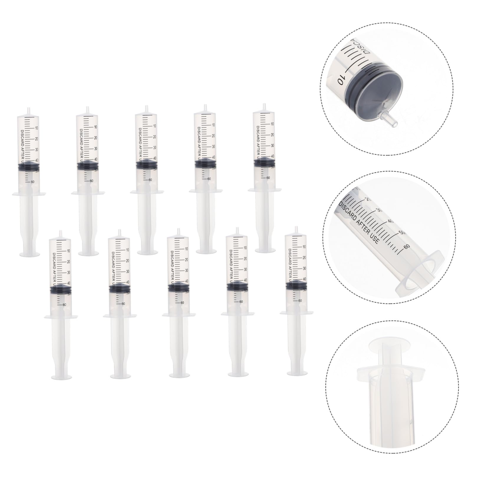 Siringa senza Ago in Plastica Bianca 30ml 30 Pezzi | Dosaggio Liquidi e Misurazione, Utensile Leggero per Laboratorio, Formato Compatto per Impieghi Tecnici