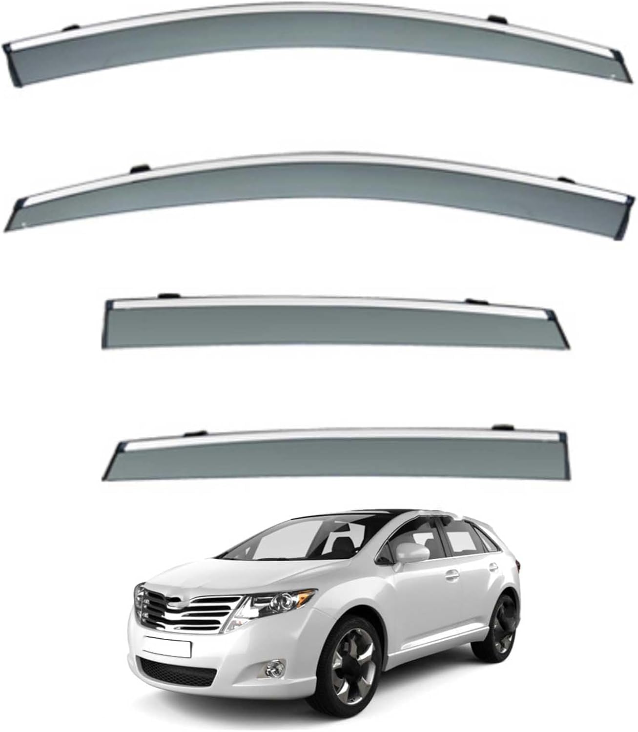 nwsplmy Wind Deflectors for Venza MK1-AV10 2008-2019, Rain Guards Window Visors, 4-Piece, Protects Against Fading & Cracks