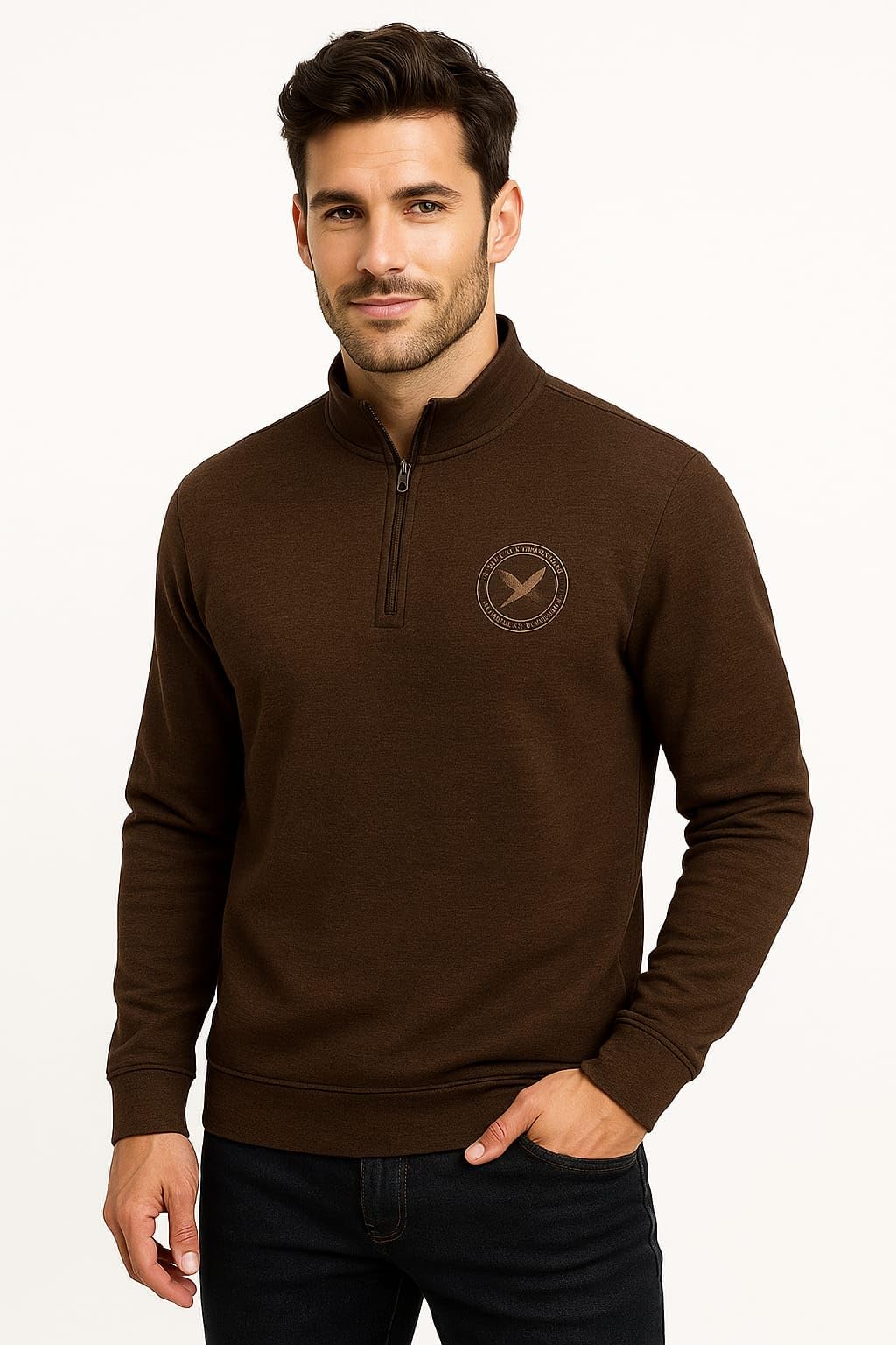 Men’s Half Zip Winter Sweatshirt | Premium High Neck Pullover | Soft Cotton-Poly Blend | Full Sleeve Regular Fit Casual Wear for Men & Boys-image-31