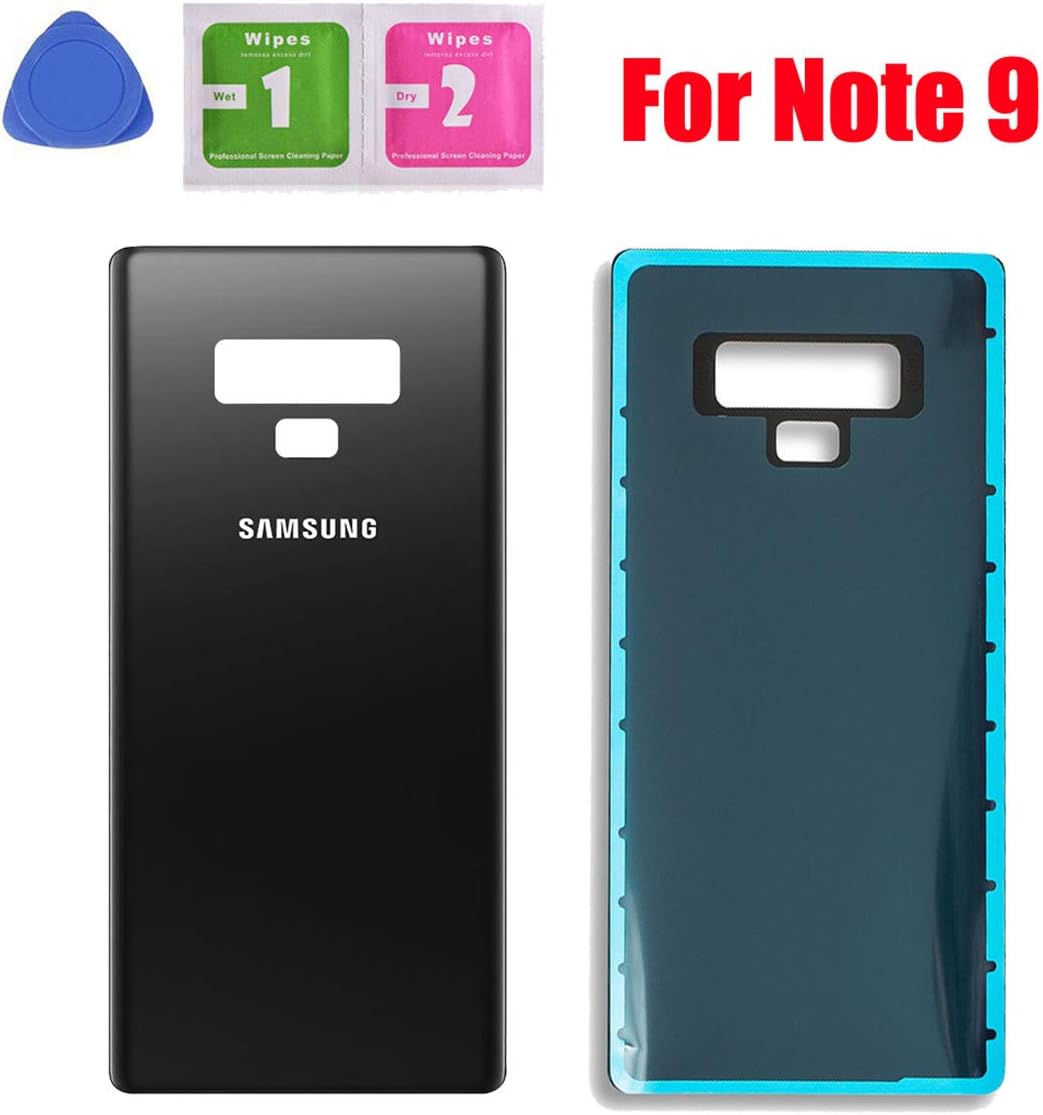 Back Glass Cover Battery Door Replacement for Samsung Galaxy Note 9 N960 (Black)