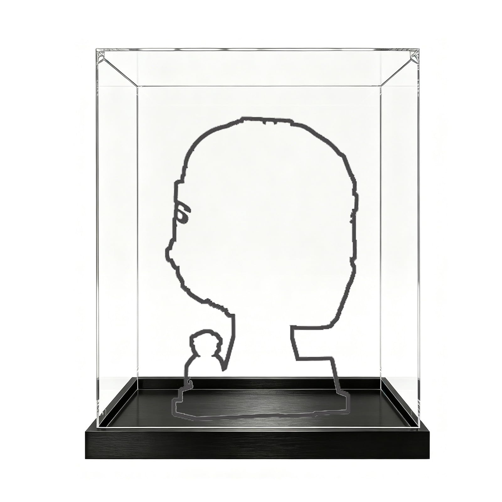 Acrylic Display Case Compatible with Lego 43014 Helmet Model, Dustproof Transparent Storage Box, Compatible with Lego 43014 (Model Not Included) (2mm)