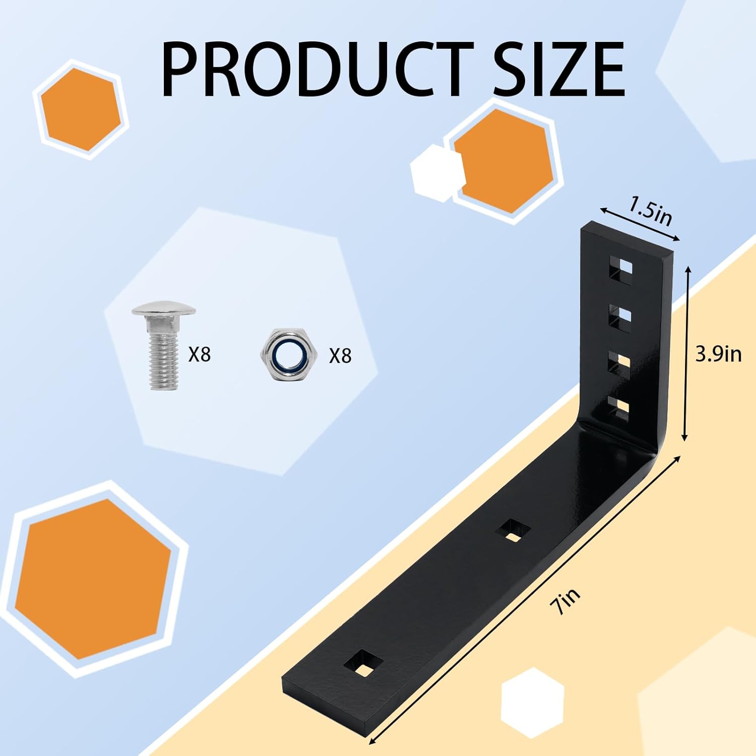 4-Pack Heavy Duty Trailer Fenders Brackets Kit for Boat & Utility Trailers, Galvanized Steel Mount for 8" & 12" Fenders – Marine, Towing, RV Protection​