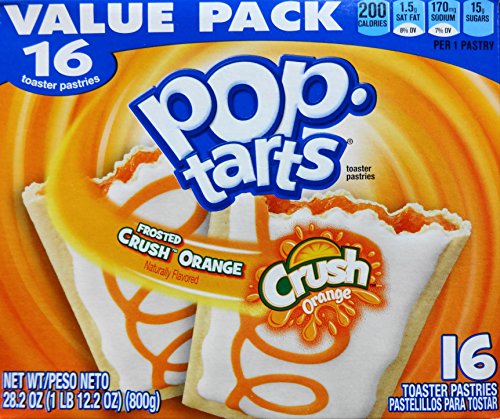Frosted Orange Crush Pop Tarts Toaster Pastries, 16 Count, 28.2 Oz (800g)