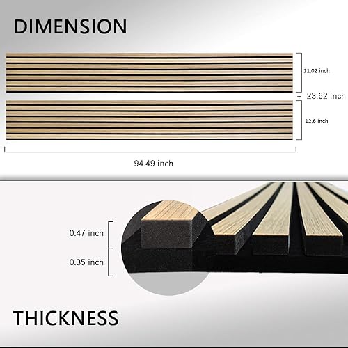 Miniatura 4 de Absorción de sonido 3D acanalada  Paneles decorativos insonorizados  Paneles de pared de listones de madera acústica  Paneles de pared insonorizados
