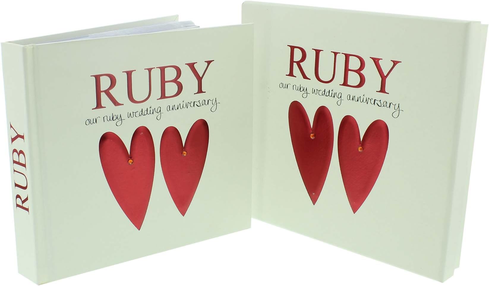 Wendy Jones-Blackett Beautiful Designer Ruby Wedding Anniversary Photo Album & keepsake box