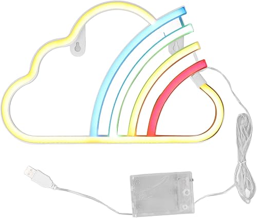 Letrero de neón LED, luz de neón de alto brillo, funciona con pilas, alimentado por USB, letrero de neón LED decorativo para dormitorio