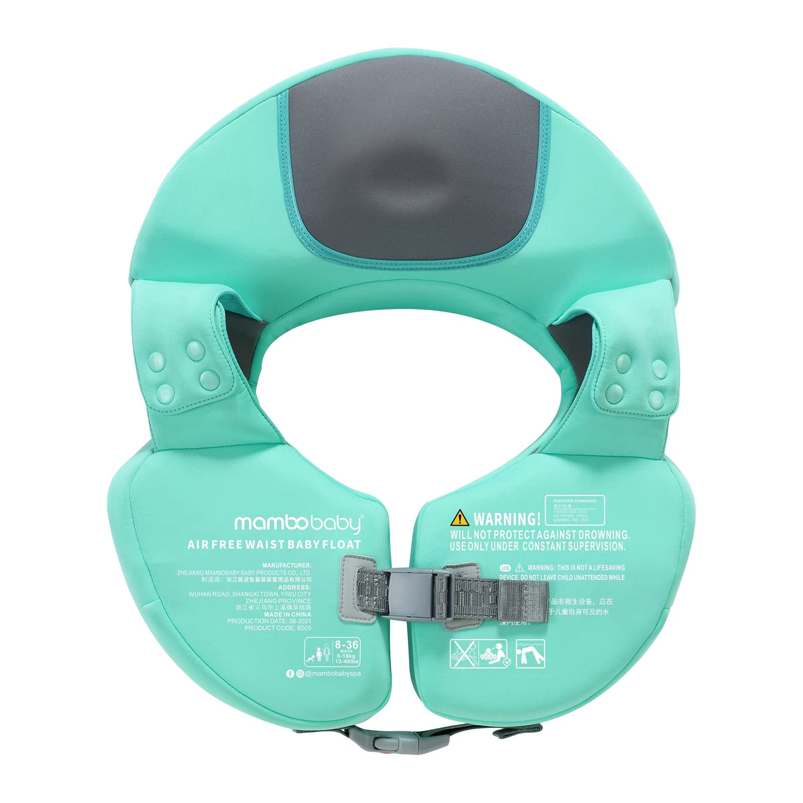 CoByda Flotador de natación para Axilas de bebé no Inflable Entrenador de Piscina Seguro Durante 8 a 36 Meses