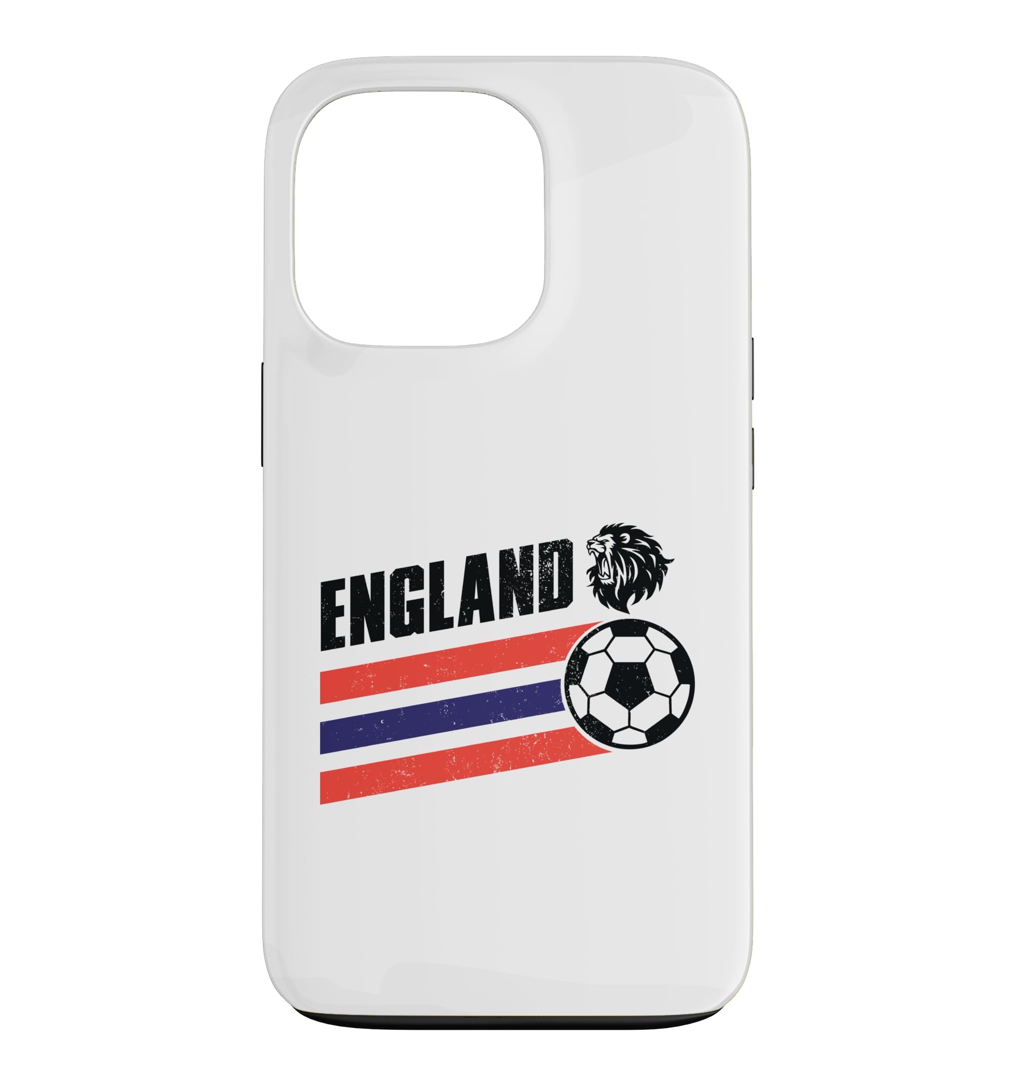 England Lion Head World Cup Football Stripe Case for iPhone 13 Pro