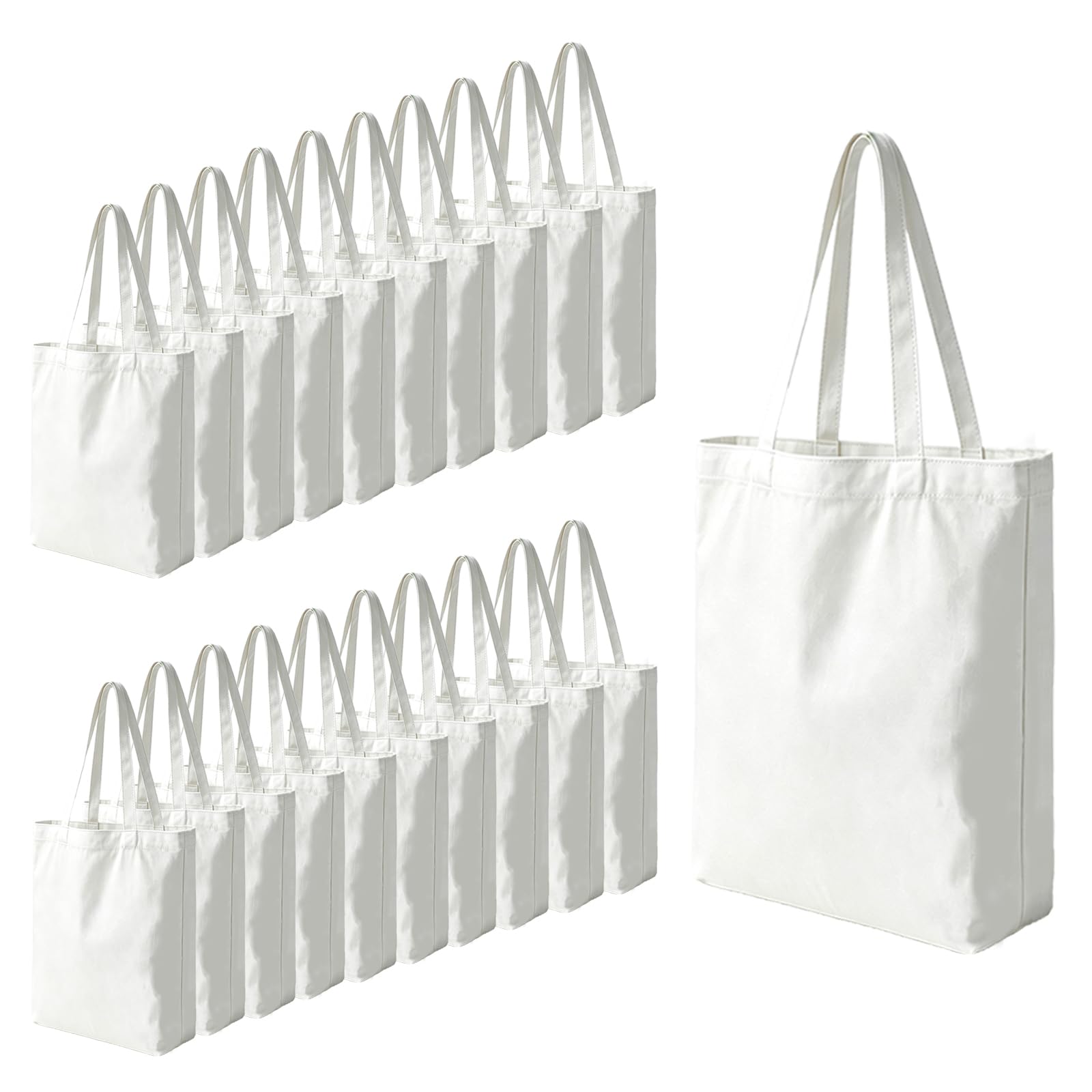 ORJ 13 * 15 inch Sublimation Blank Bags Bulk,Tote Bags for Sublimation, Canvas Tote Bags DIY Custom Shopping Bag