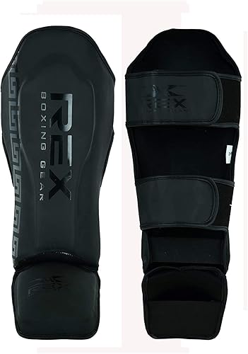 Miniatura 2 de Rex - Espinillera de boxeo para kickboxing, Muay Thai, almohadillas de combate y entrenamiento de MMA, protector de piernas, espinilleras,