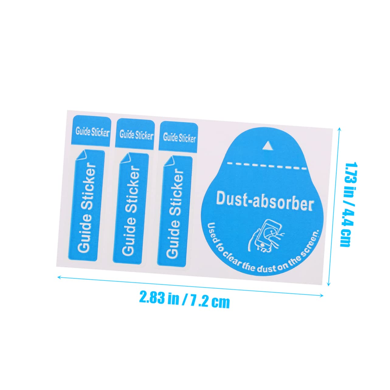 Housoutil 200pcs Guide Stickers for LCD Screen Cleaning Phone Screen Dust Absorber Dust Removal for Smartphones Tablets Laptops and Digital Devices Easy Use Dedust Tool