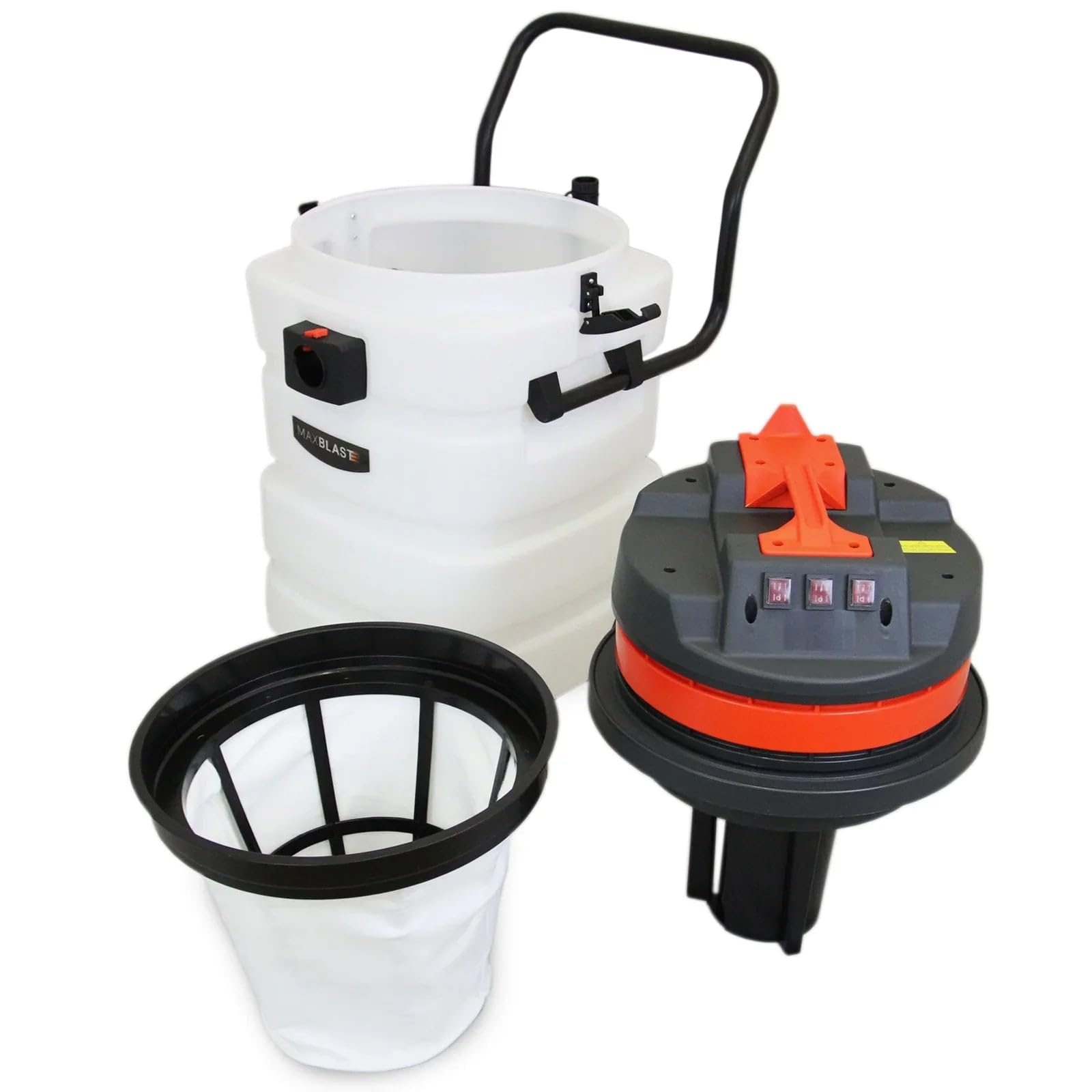 Sistema Pulizia Grondaie con Aspiratore Industriale 90L Solidi e Liquidi 3000W Triplo Motore Tubi Alluminio 1.2m–7.2m Ø51mm Ugelli Intercambiabili Cavo 6.5m Tubo 1.5m