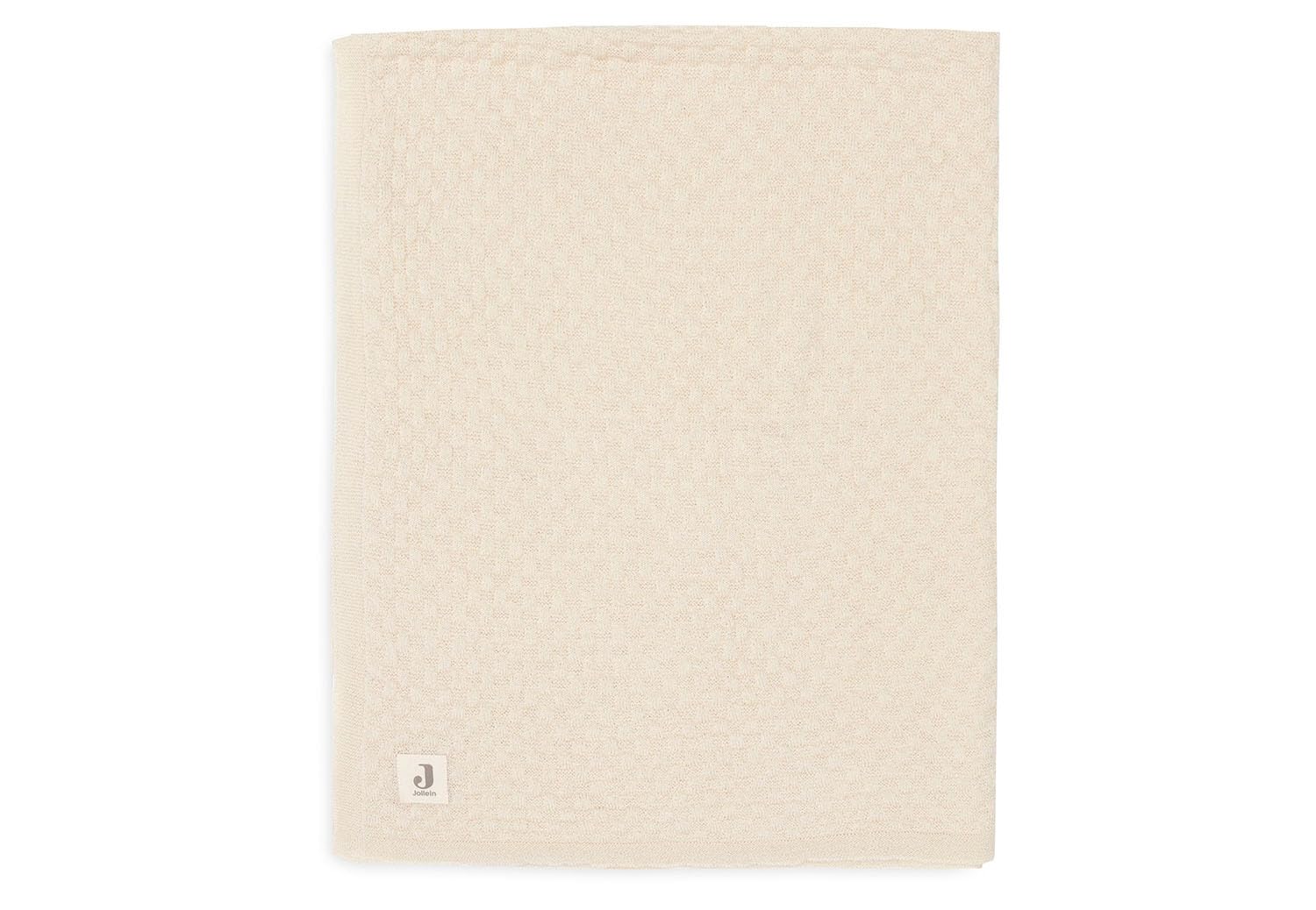 Jollein 516-522-67080 Children's Knitted Blanket Merino Wool Oatmeal Beige (100 x 150 cm), 100x150 cm - Image 2