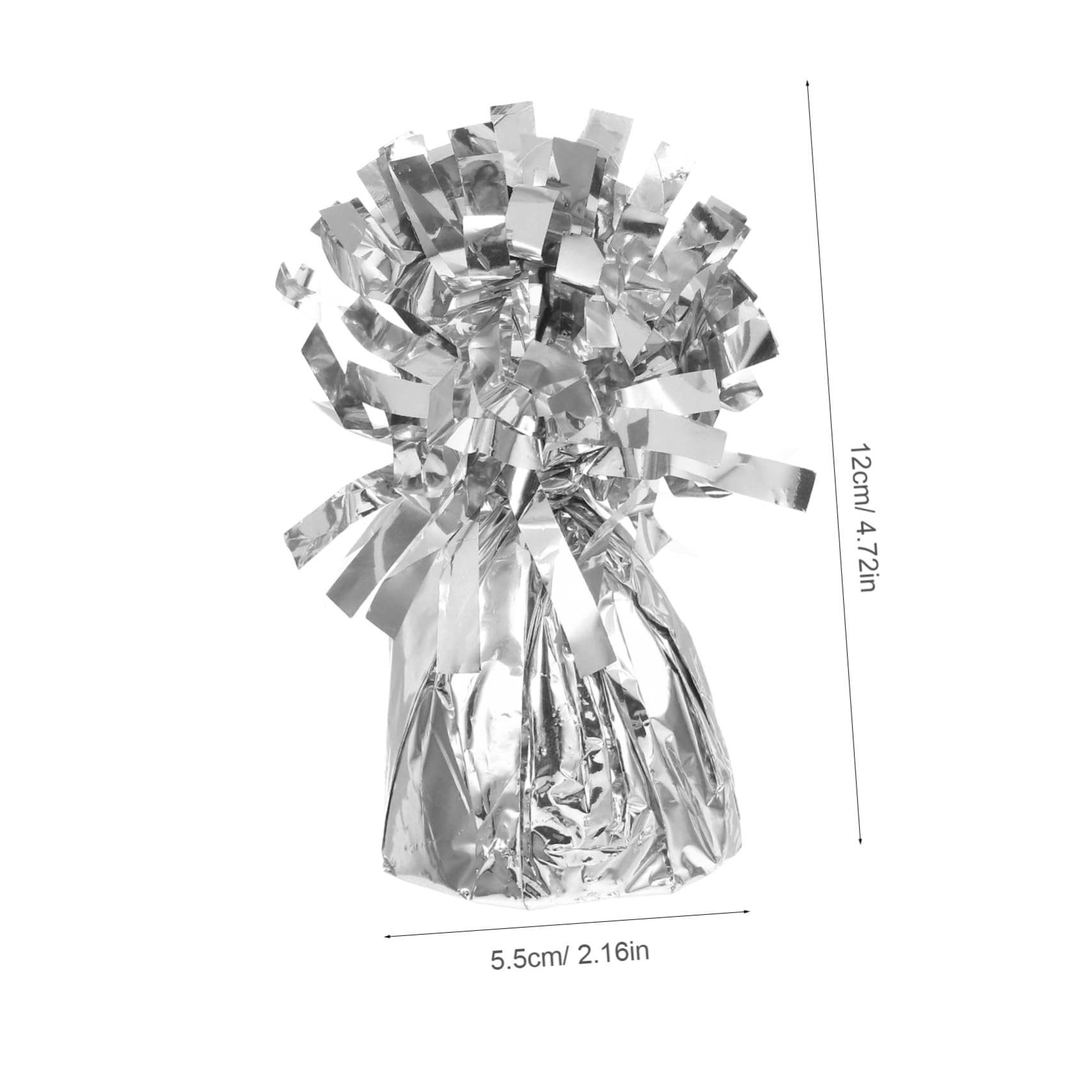 LABRIMP 6 Ballongewicht Anhänger für Luftballons Silber Metallic 6 Stück aus Pvc und Zement für Hochzeit und Babyshower Leicht zu Verwenden