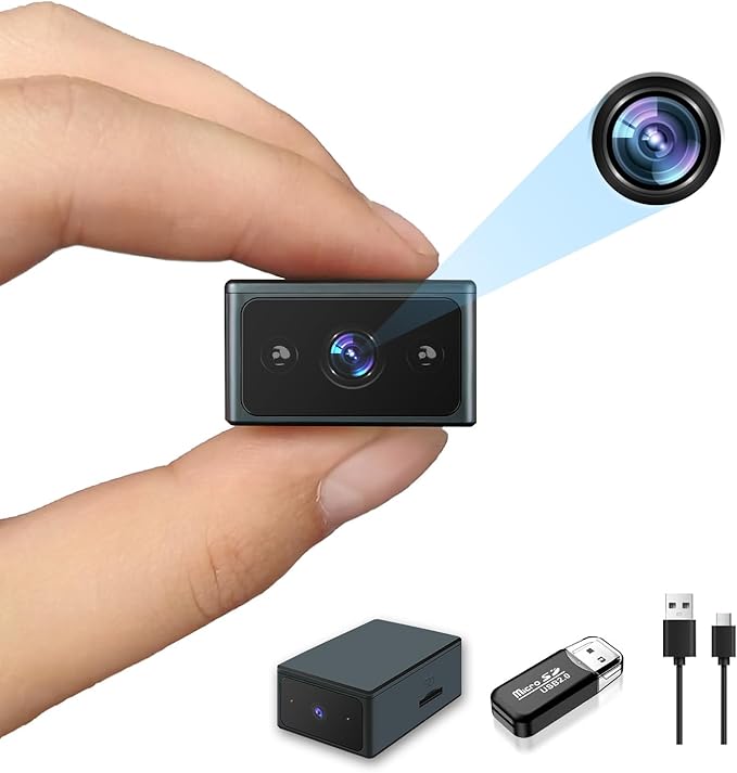 FSQTDQ 1080P HD Miniature Surveillance Camera with Motion and Night Vision