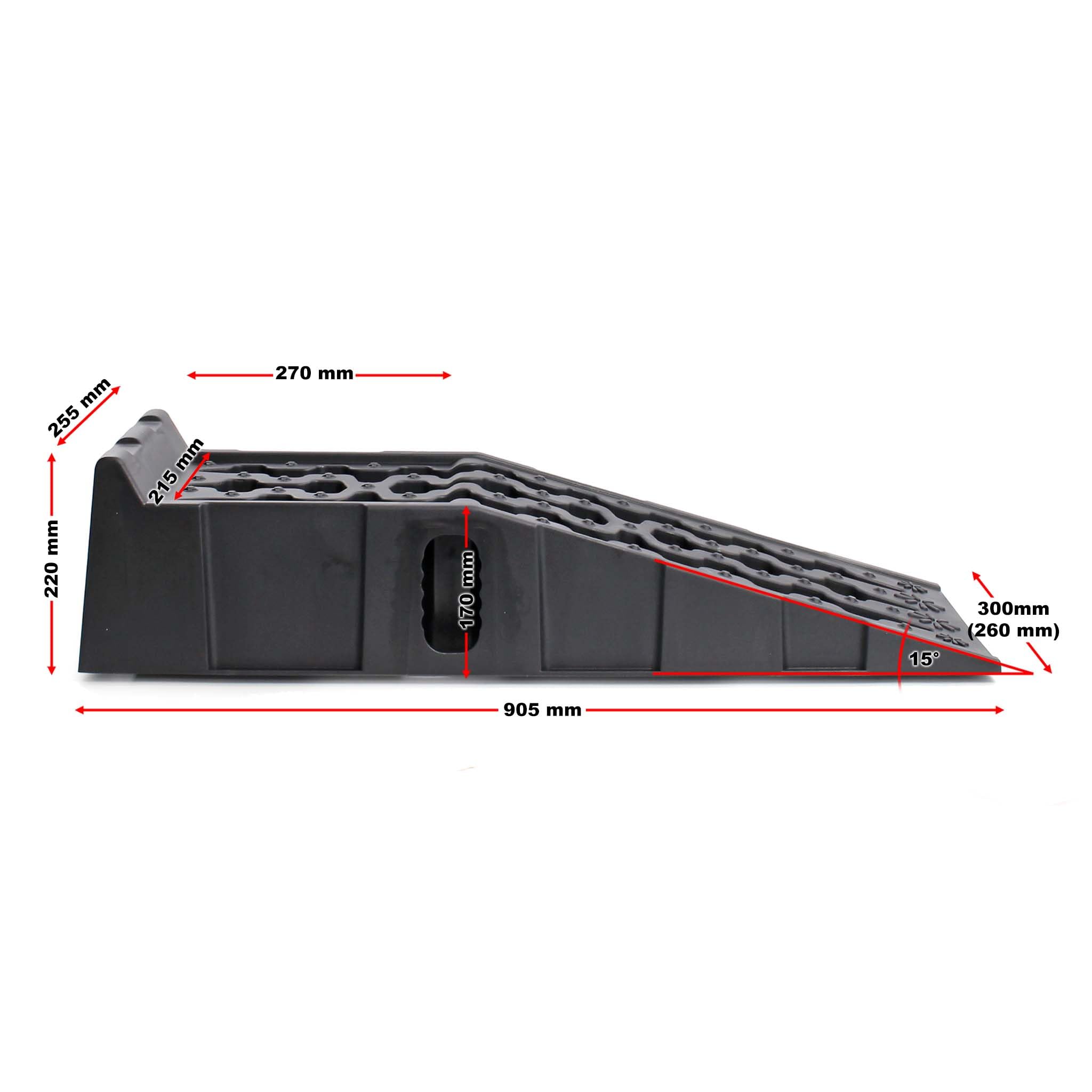 Set 2 Cunei per Camper Auto 90,5x30x21,5cm max 5t Materiale Antiscivolo PP Livellamento Veicolo