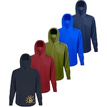 LeeHanTon Long Sleeve Work Shirts for Men Fishing Hoodie with Face Mask Sun Protection Athletic Tees UPF 50+ Running Hiking