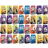 yorfull sacchetti regalo di halloween, 32 pezzi sacchetti di carta per caramelle, piccoli sacchetti per caramelle con adesivi, sacchetti regalo per halloween dolcetto o scherzetto