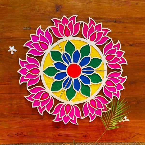 Reusable Rangoli Stencils for Door Entrance Diwali Decoration Items Home Decor | Rangoli Making Tools Kit DIY Template Mats for Diwali Navratri Decor Pooja Room (B0DH83QVF2) Amazon Price History, Amazon Price Tracker