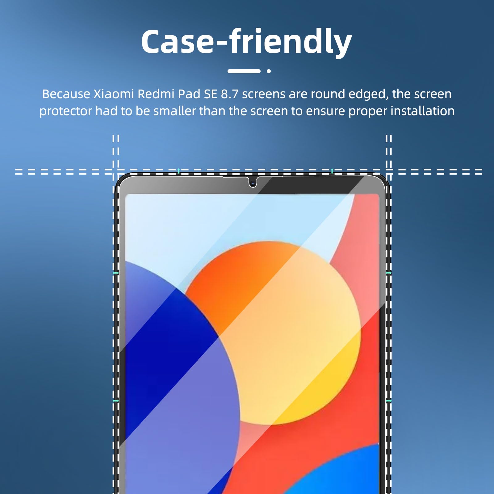 NEW'C Pellicola Protettiva Vetro Temperato per Xiaomi Redmi Pad SE 8.7 pollici 2024, Durezza 9H, 0,33mm Ultra Trasparente