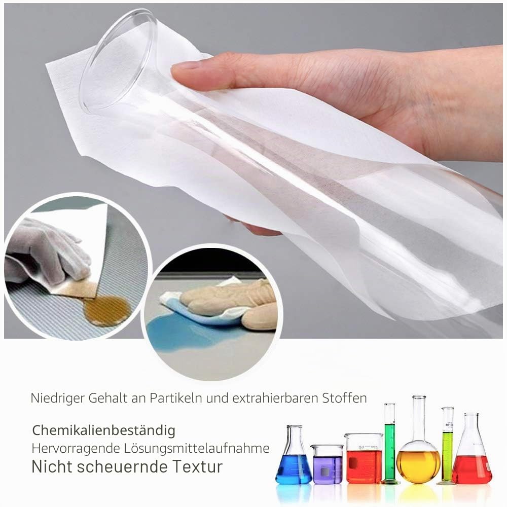 AAwipes Cleanroom Reinigungstücher, fusselfrei, 10,2 x 10,2 cm (Beutel mit 600 Stück) Zellulose/Polyester-Mischung (Klasse A, 68 g) für Labor, Elektronik, Pharmazeutik, Druck und Halbleiterindustrie