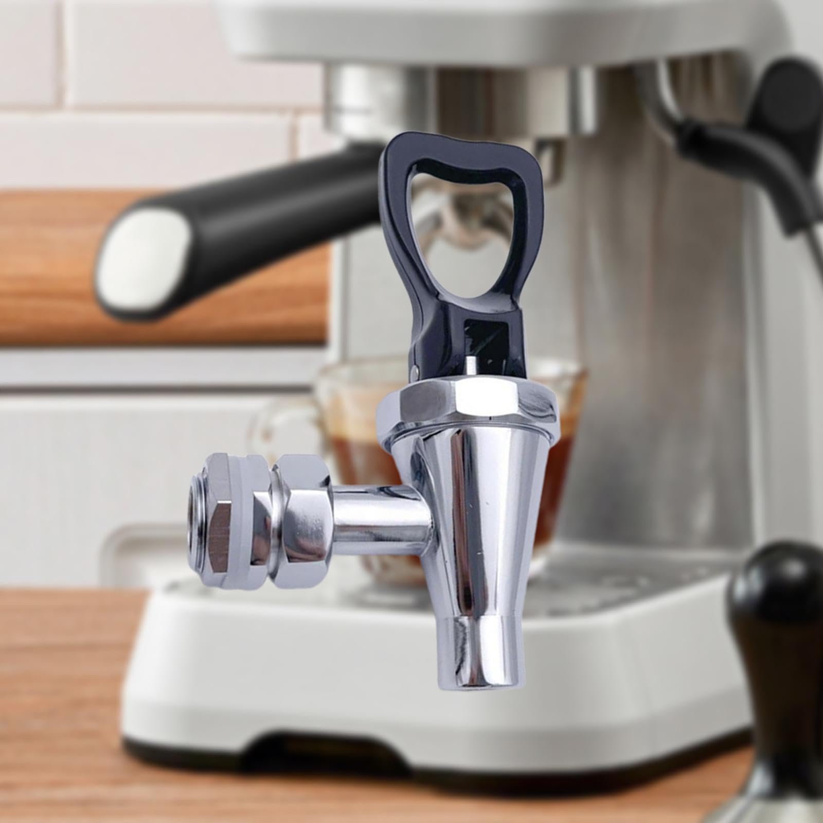 perfk Grifo dispensador de bebidas, grifo para bebidas calientes, Material de latón inoxidable con juntas, espiga de repuesto para jarra de café, barril de, NEGRO