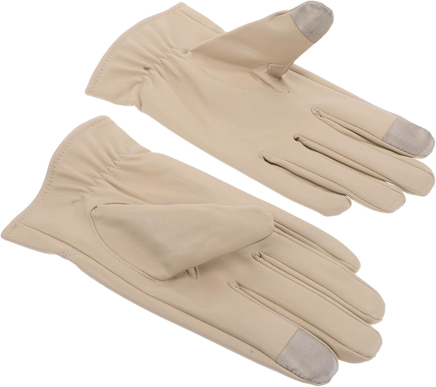 GANAZONO 1 Pair Women Touchscreen Gloves Winter Warm Fleece Lined Pu Waterproof Gloves for Cycling Driving Hiking Outdoor Sports