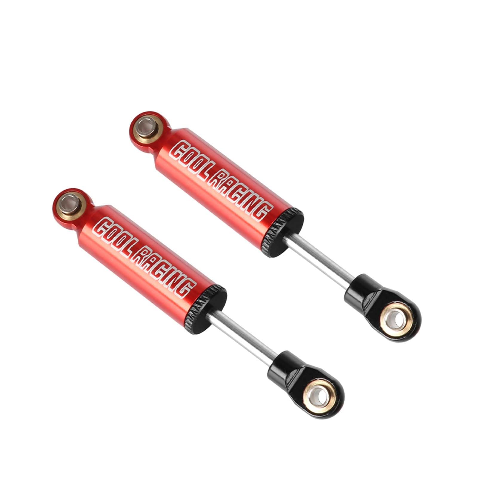 KEEDA Ammortizzatore a molla incorporato per 1/12 1/16 1/18 1/24 RC Crawler MN128 TRX4M K10 F150 (2 pezzi, rosso, 53 mm)