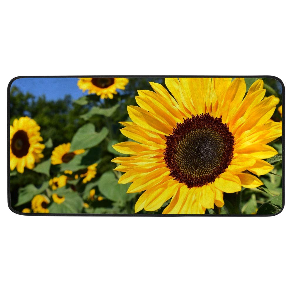 Tapis de sol doux tournesol pour une cuisine accueillante
