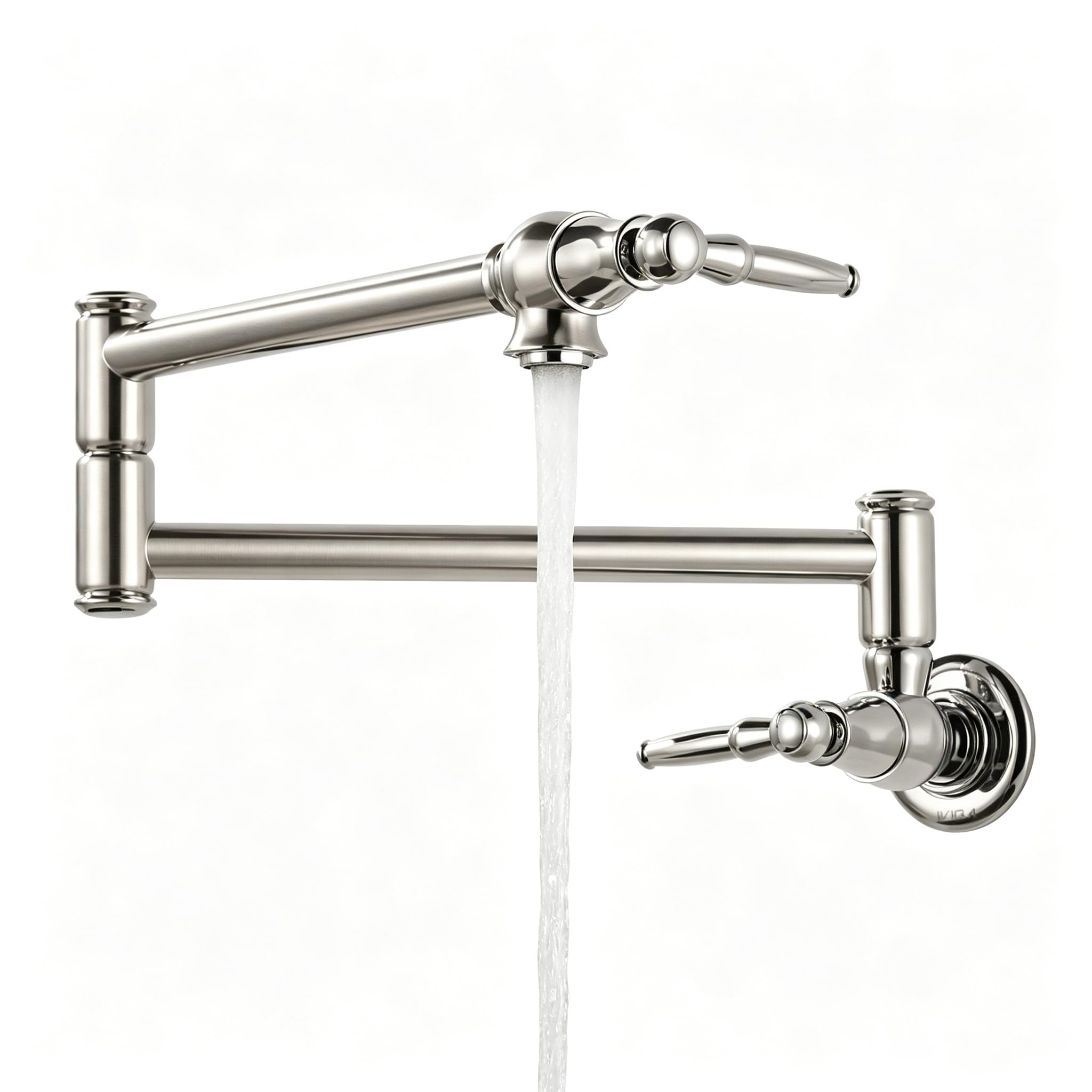 Robinet extensible pour casserole avec bras oscillant double joint