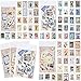 138 Pz Adesivo per Scrapbooking, Francobollo Decalcomanie Timbro Retro Adesivi, Adesivi per Pianificatore Decorazione per Notebook Diario, Adesivi Fai-da-Te per Bambini e Adulti