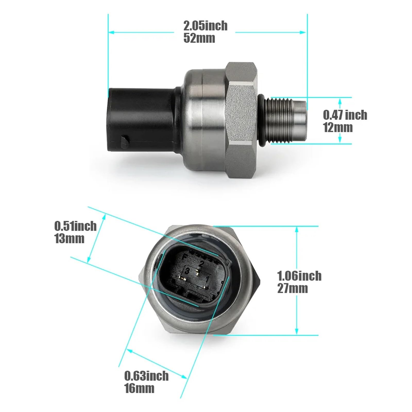 Czujnik hamulca 34521164458 55CP09-03 ABS DSC Control Czujnik ciśnienia hamulca przeciwblokującego pasujący do BMW E46 E60 E61 E63 E64 Z3 Z4 3 5 6 Series