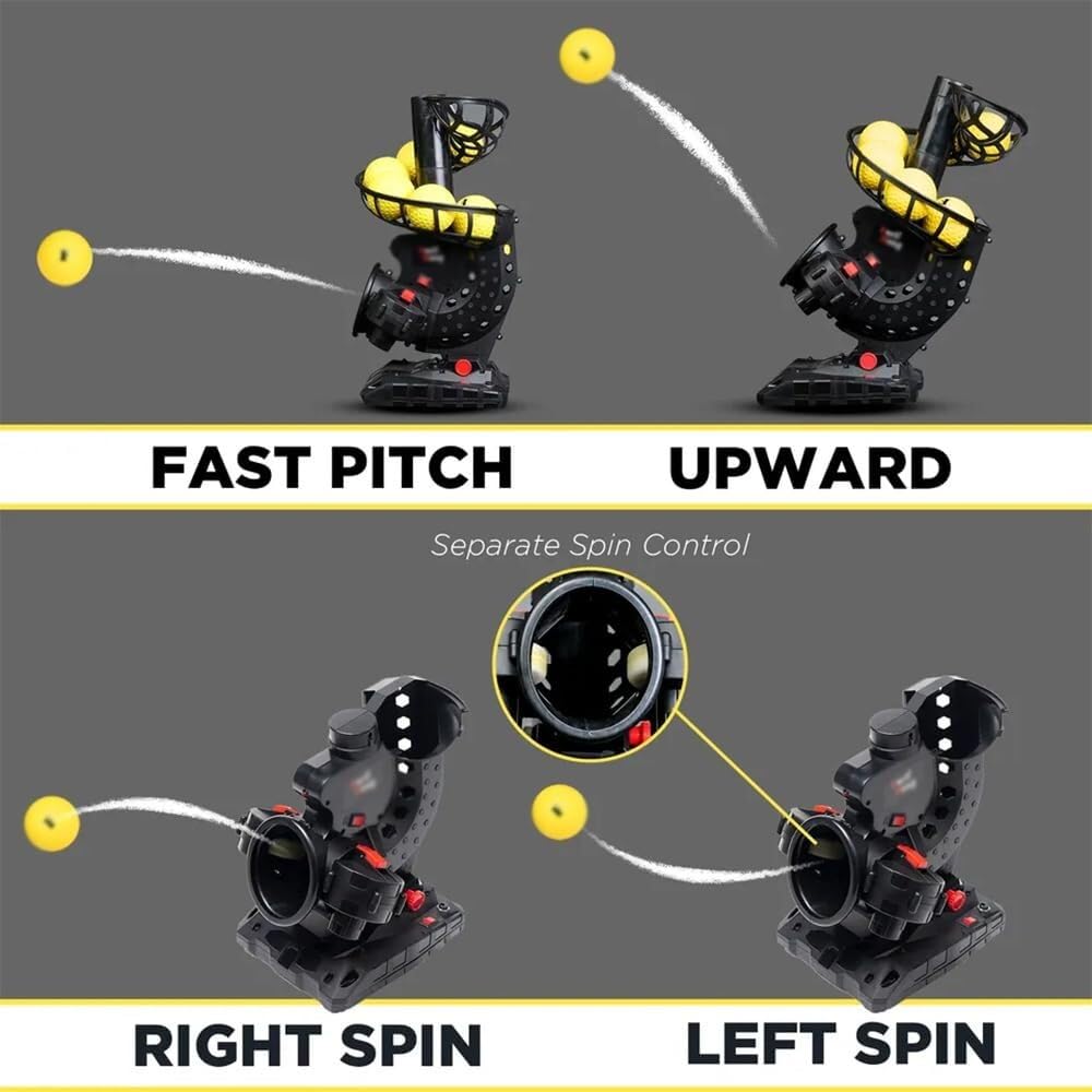 Automatische Baseball-Schlagmaschine, elektronische Pitching-Maschine mit einstellbaren Winkeln für Schlag- und Feldübungen