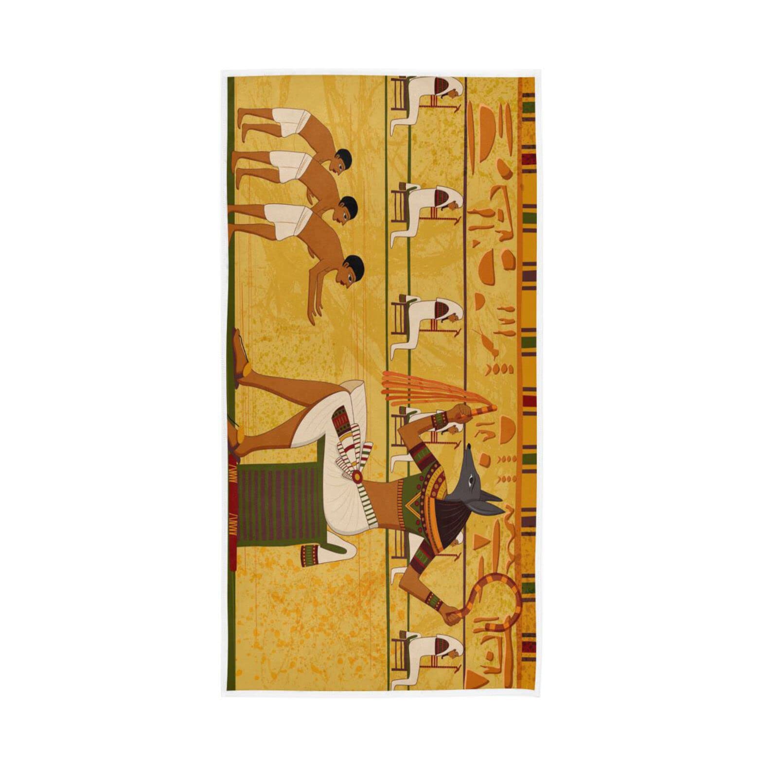 HUYGD Hand Towels Ancient Egypt Egyption Decor Fingertip Soft Face Towel Absorbent Bathroom Kitchen Towels