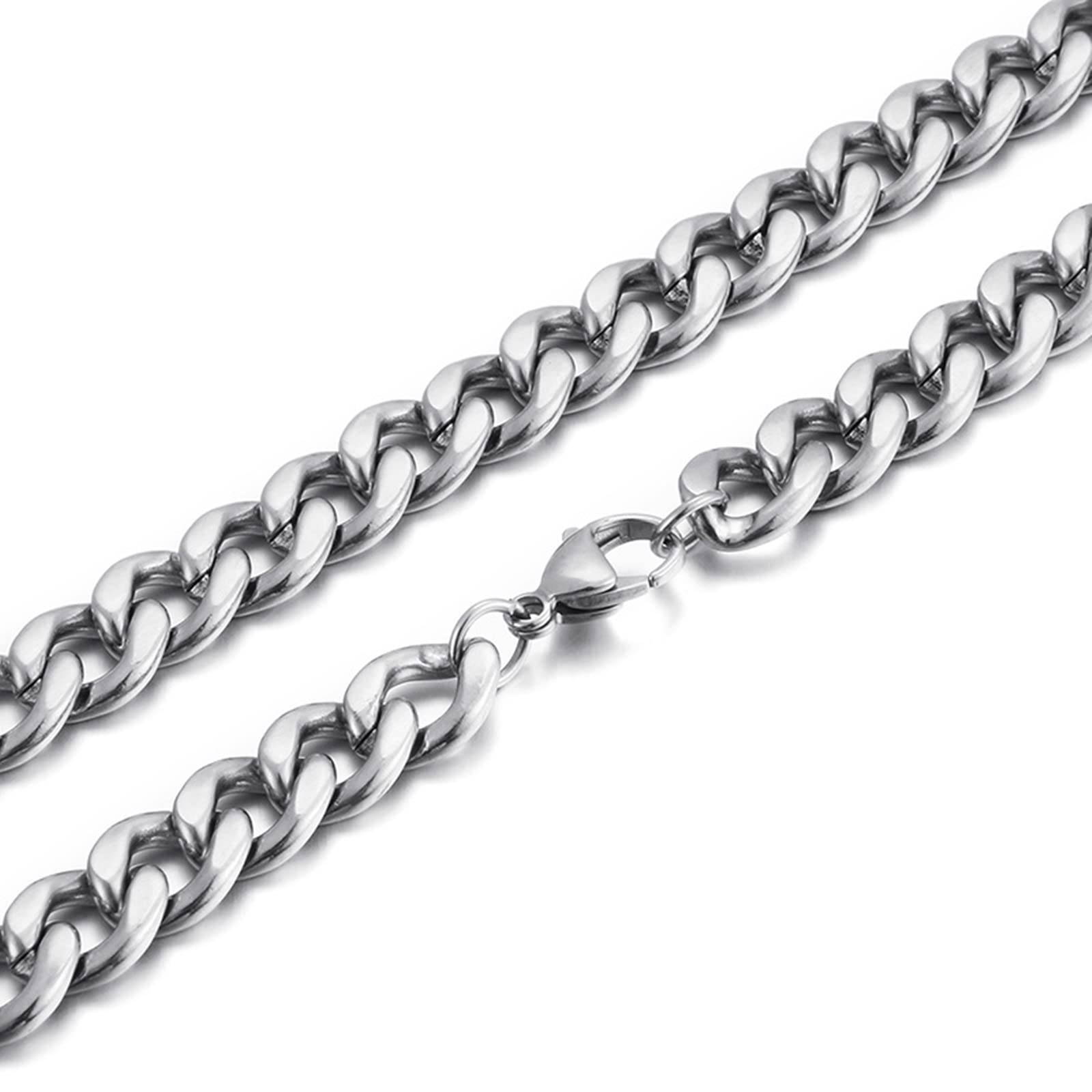 Collana a catena da uomo in acciaio inossidabile, larghezza da uomo 10/11 mm, regalo di San per un amico
