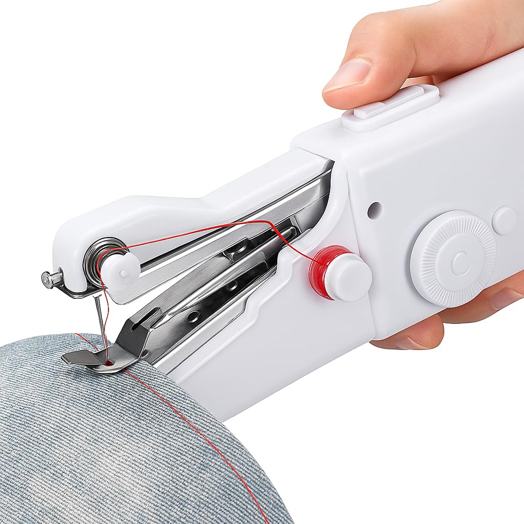 Portable Hand Sewing Machine Stapler Style Silai Machine Electric Handy Stitch Mini Machine Home Tailoring Emergency Stitching For Travel Sewing (Mini Sewing Machine, Pack of 1)
