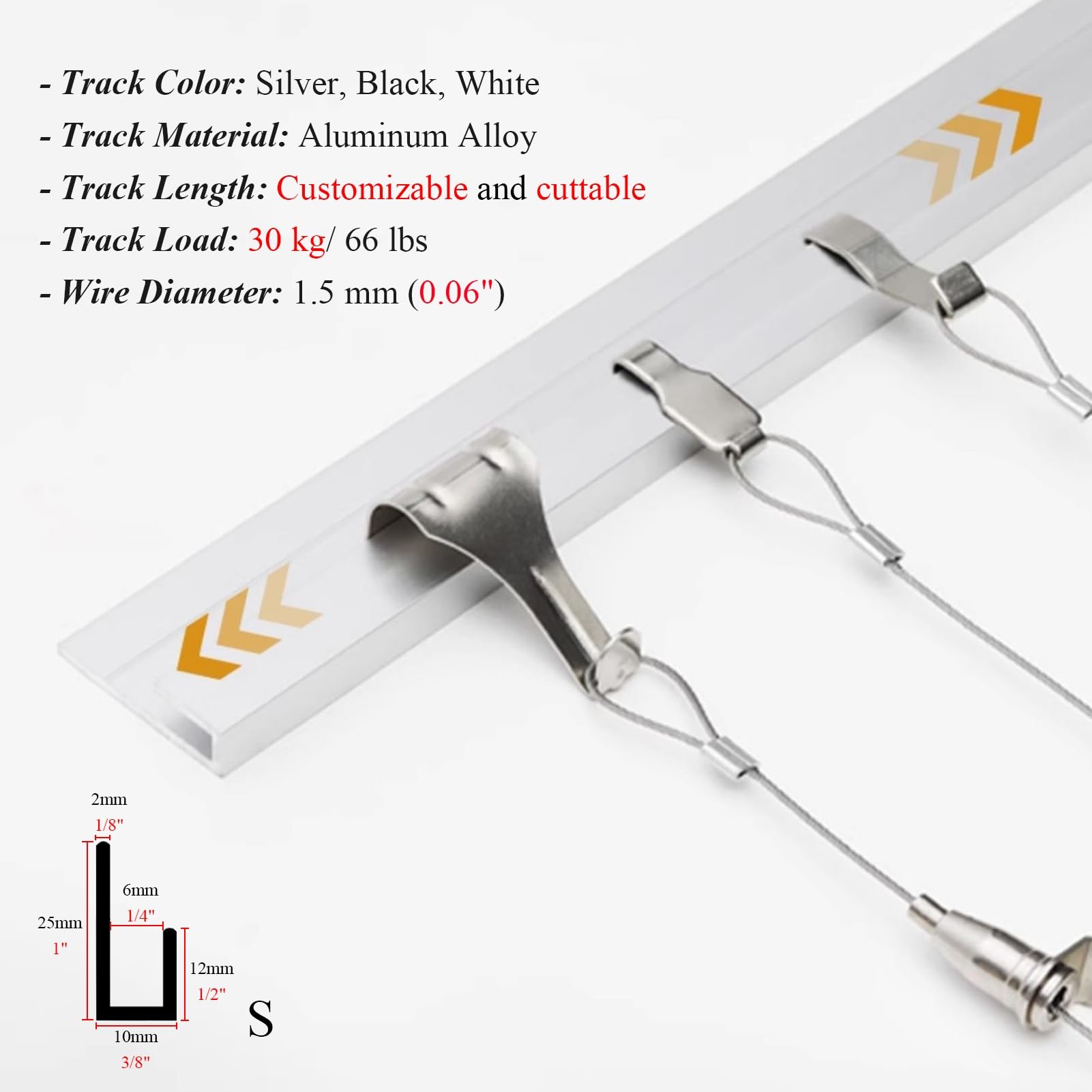 Kit para colgar marcos de fotos con alambre para colgar, fácil instalación, soporta hasta 66 libras, diseño duradero para un montaje seguro en la pared