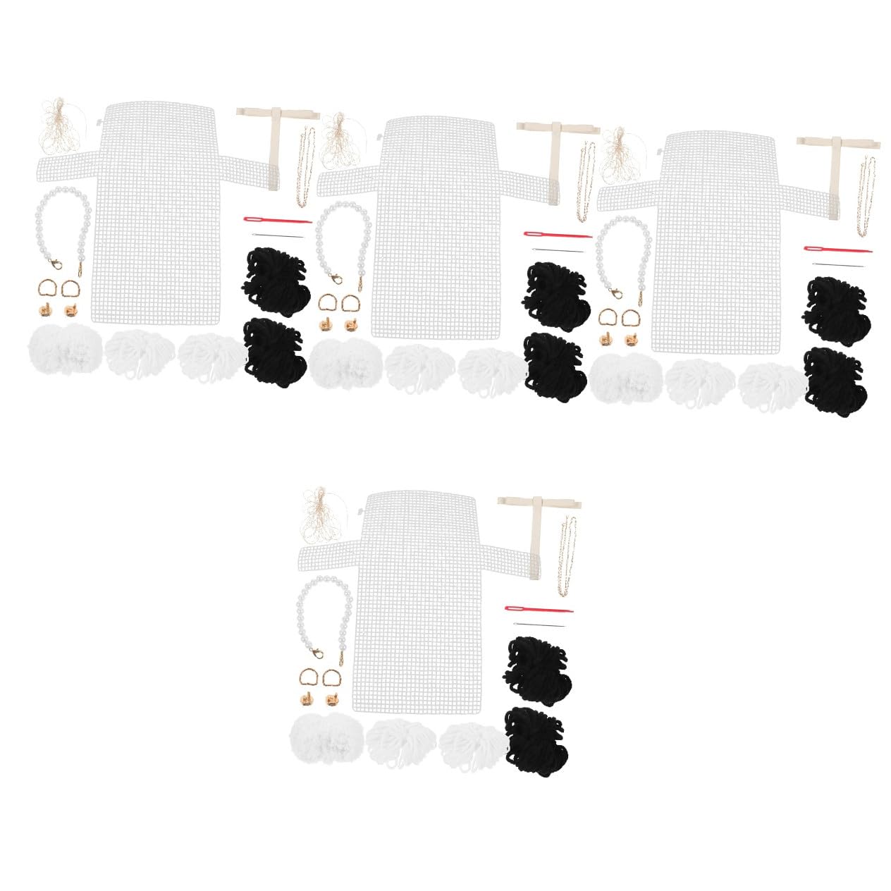 jojofuny 4 Set DIY per Creazione Borse Kit Materiali per Borse Tracolla con Imitazione e Creativo per Appassionati Fai da Te