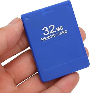 PS2 FMCB Memory Card Free McBoot 32MB V1.966 for SonyPlaystation2 Game Console, High Speed Gaming External Data Storage Card for PS2 Standard and Slim Line Version (Blue)