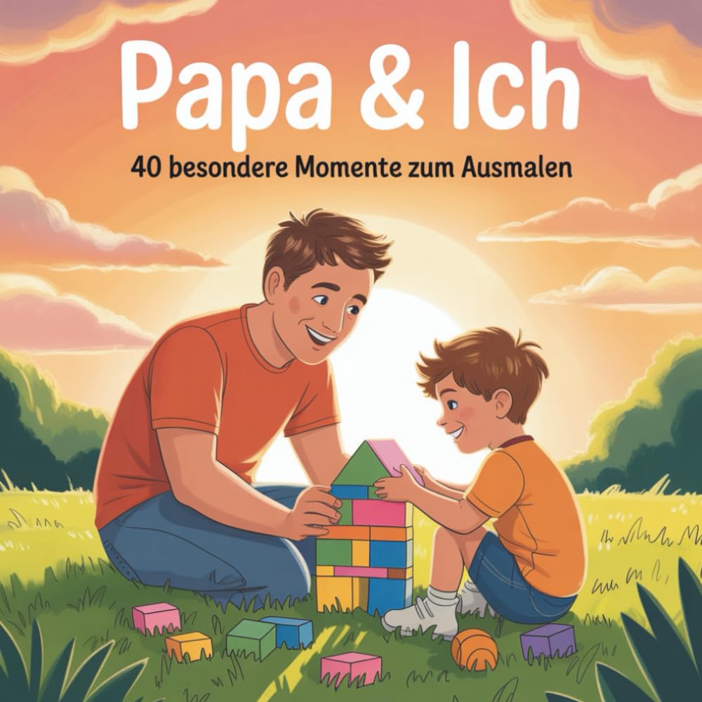 Papa & Ich: 40 besondere Momente zum Ausmalen – Ein liebevolles Malbuch für Vater und Sohn (5–8 Jahre)