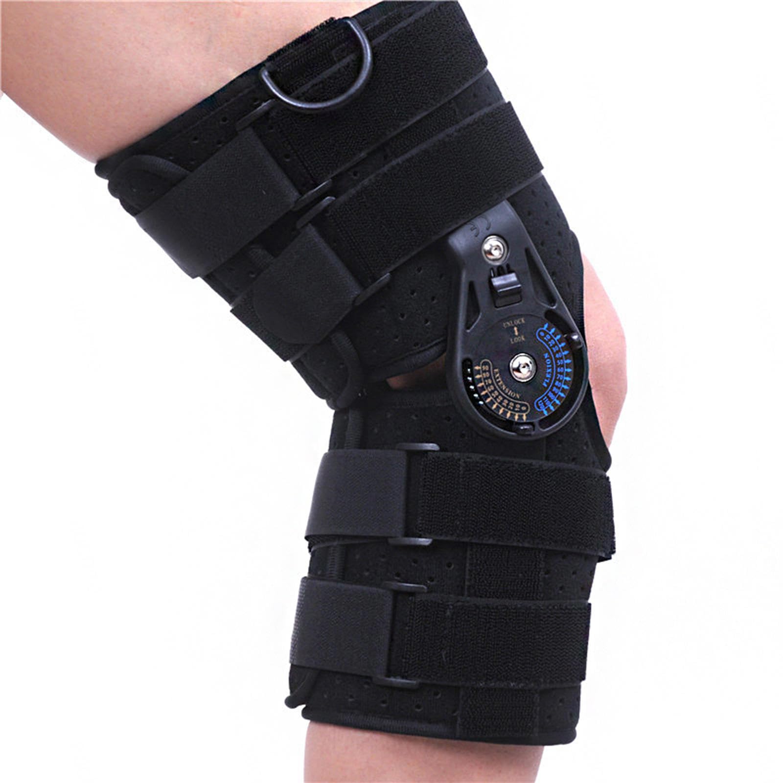 Rodillera ortopédica con bisagras para varo valgo, rodillera ortopédica ajustable, estabilizador de rodilla, soportes ortopédicos para piernas para hombres y mujeres, LCA, LCP, desgarro de menisco,