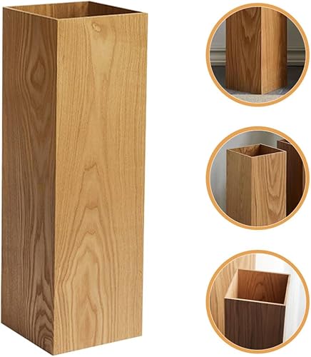 Miniatura 7 de Soporte para paraguas de madera, rectangular, cuadrado, para bastón de caminar, soporte rústico para paraguas, barril, puerta, paraguas para