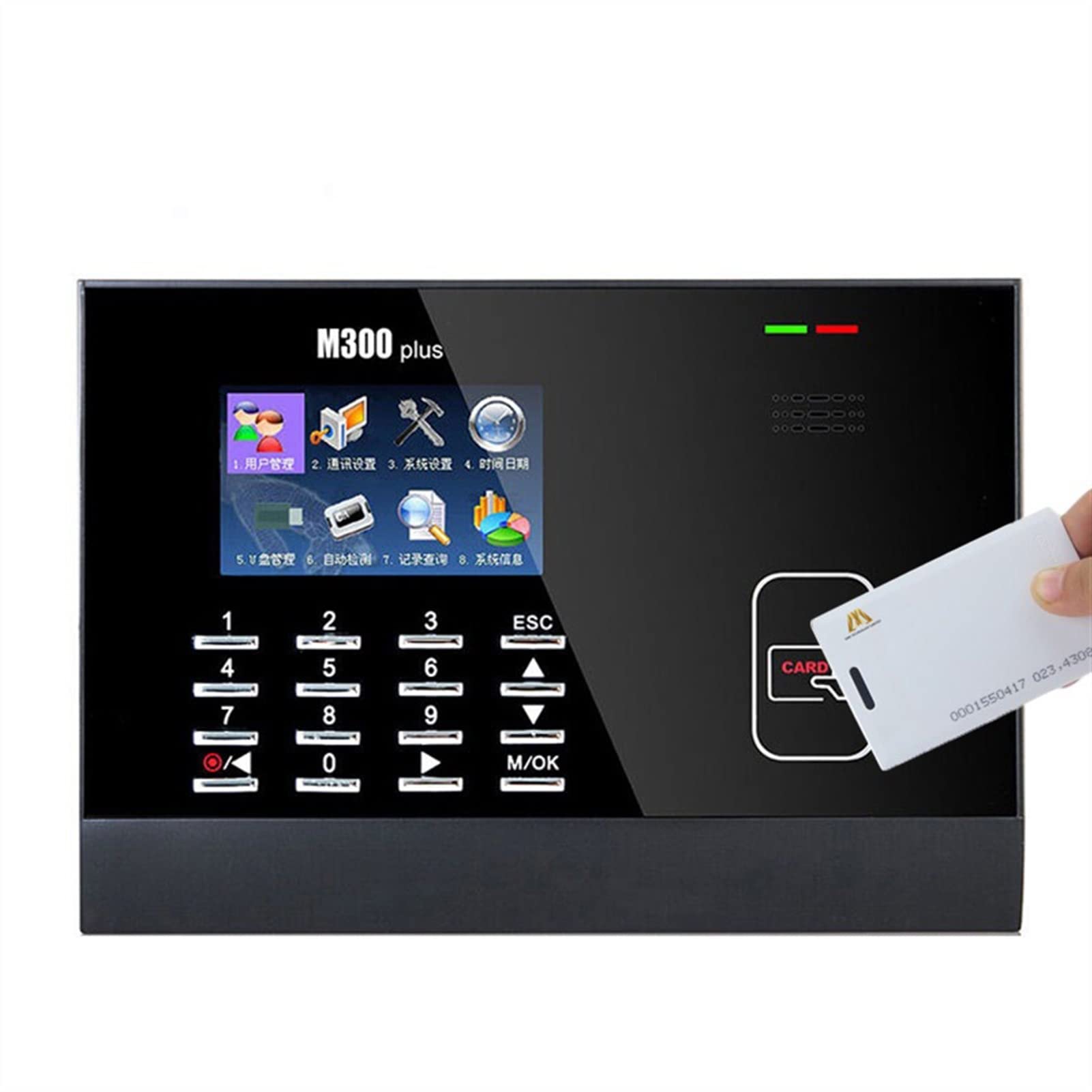 Macchina per le presenze Time Clock M300Plus biometrico Time Machine presenze EM La frequenza della carta registratore di tempo degli impiegati Rfid. Scheda Time Clock Forniture per ufficio