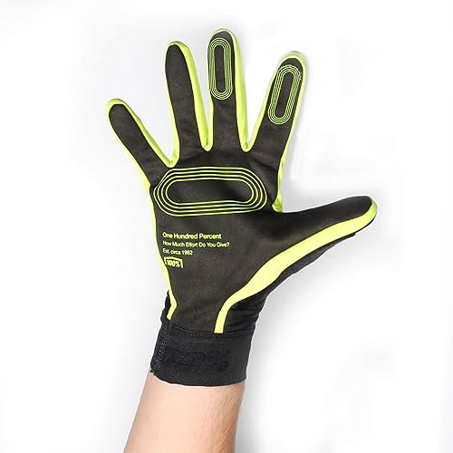 Miniatura 3 de 100% Guantes Brisker Xtreme Negro Fluo Amarillo